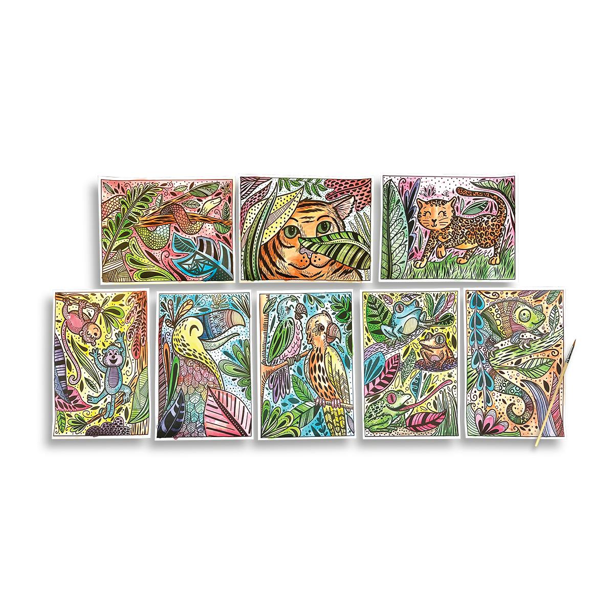 Hidden Colors Magic Paint Sheets - Magic Jungle
