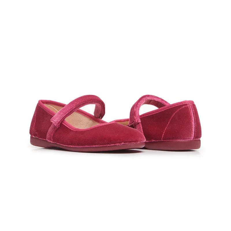 Classic Velcro Strapped Velvet Mary Jane Shoes