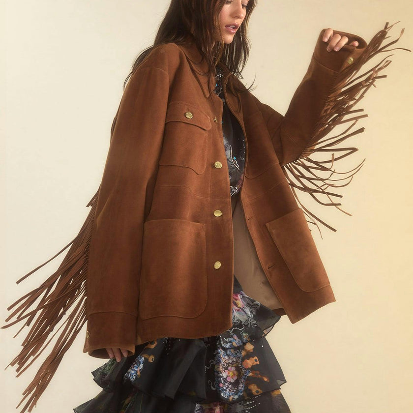 Westward Fringe Suede Jacket