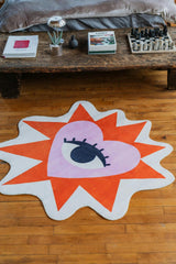 Heart Eye Rug by Megan Roy