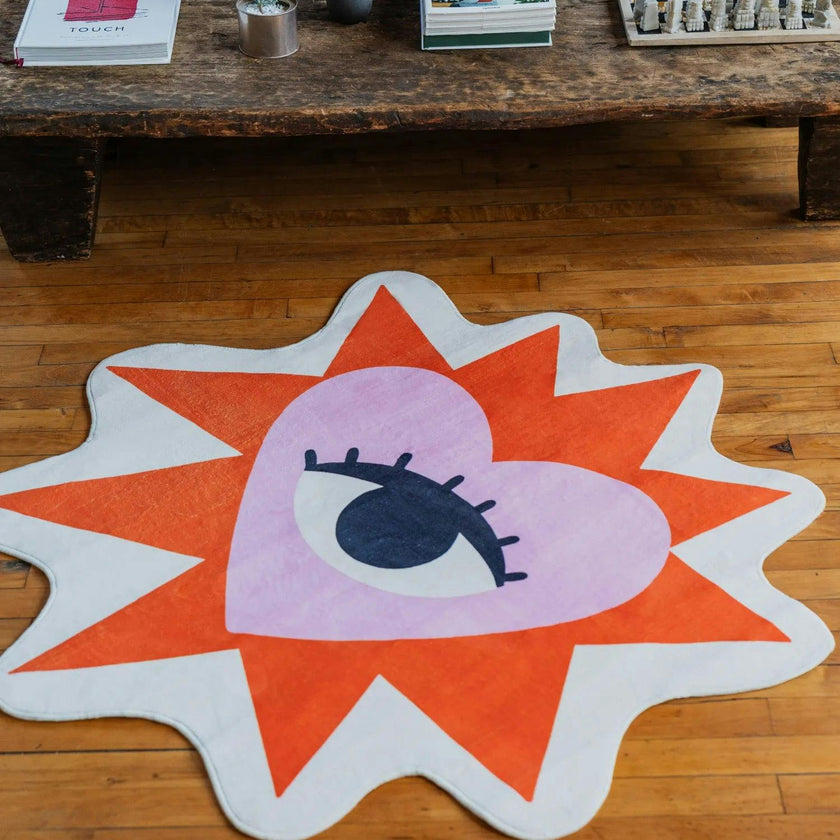 Heart Eye Rug by Megan Roy