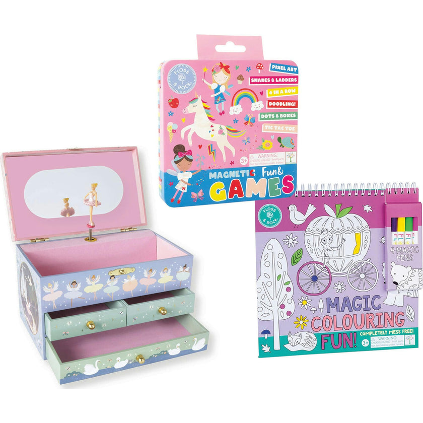 Musical Jewelry Box with Fun & Games Bundle
