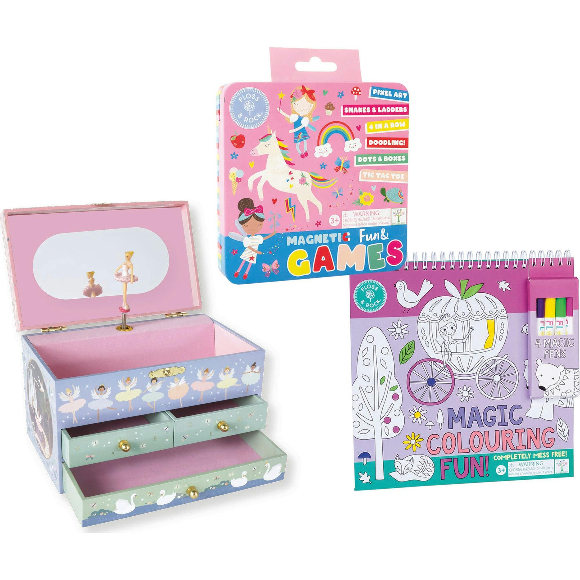 Musical Jewelry Box with Fun & Games Bundle