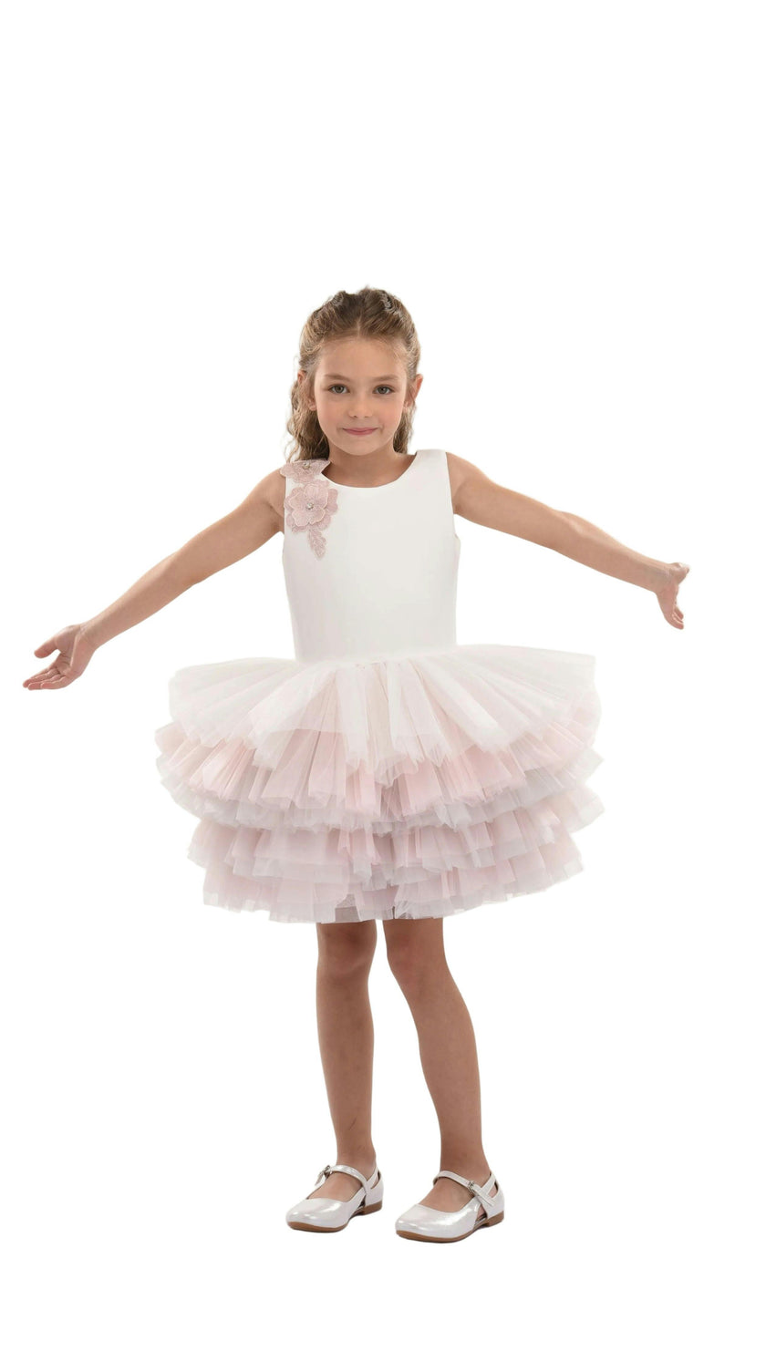 Pink Littlebrook Floral Tulle Dress