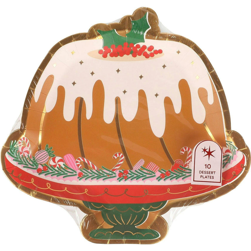 Holiday Bundt Cake Dessert Plates (10 count)