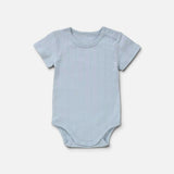 Organic Cotton Pointelle Short Sleeve Romper