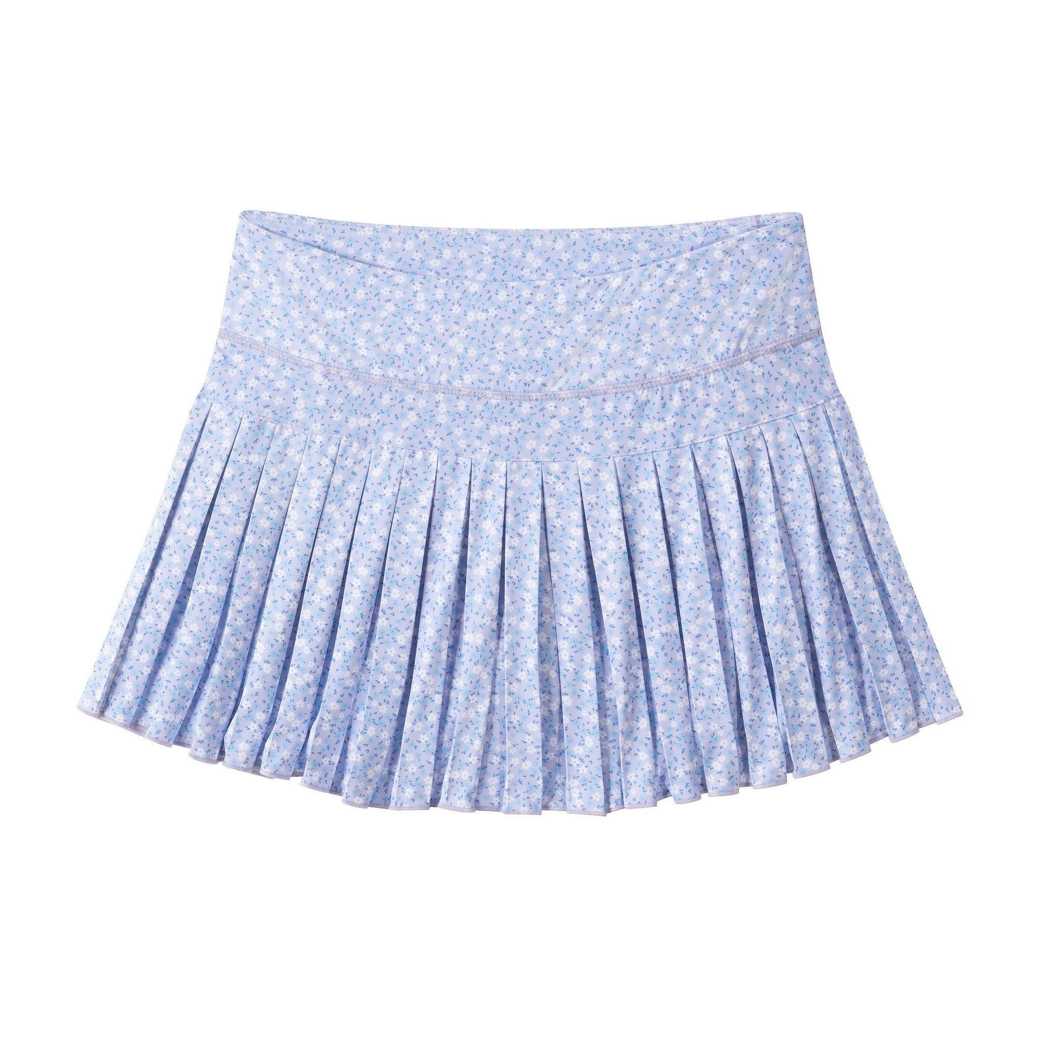 Tween Girls Printed Pleated Skort | Purple Floral