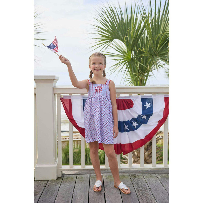 Evie Dress - Patriotic Plaid