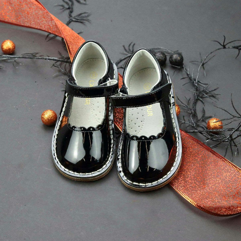 Caitlin Scalloped Patent Mary Jane