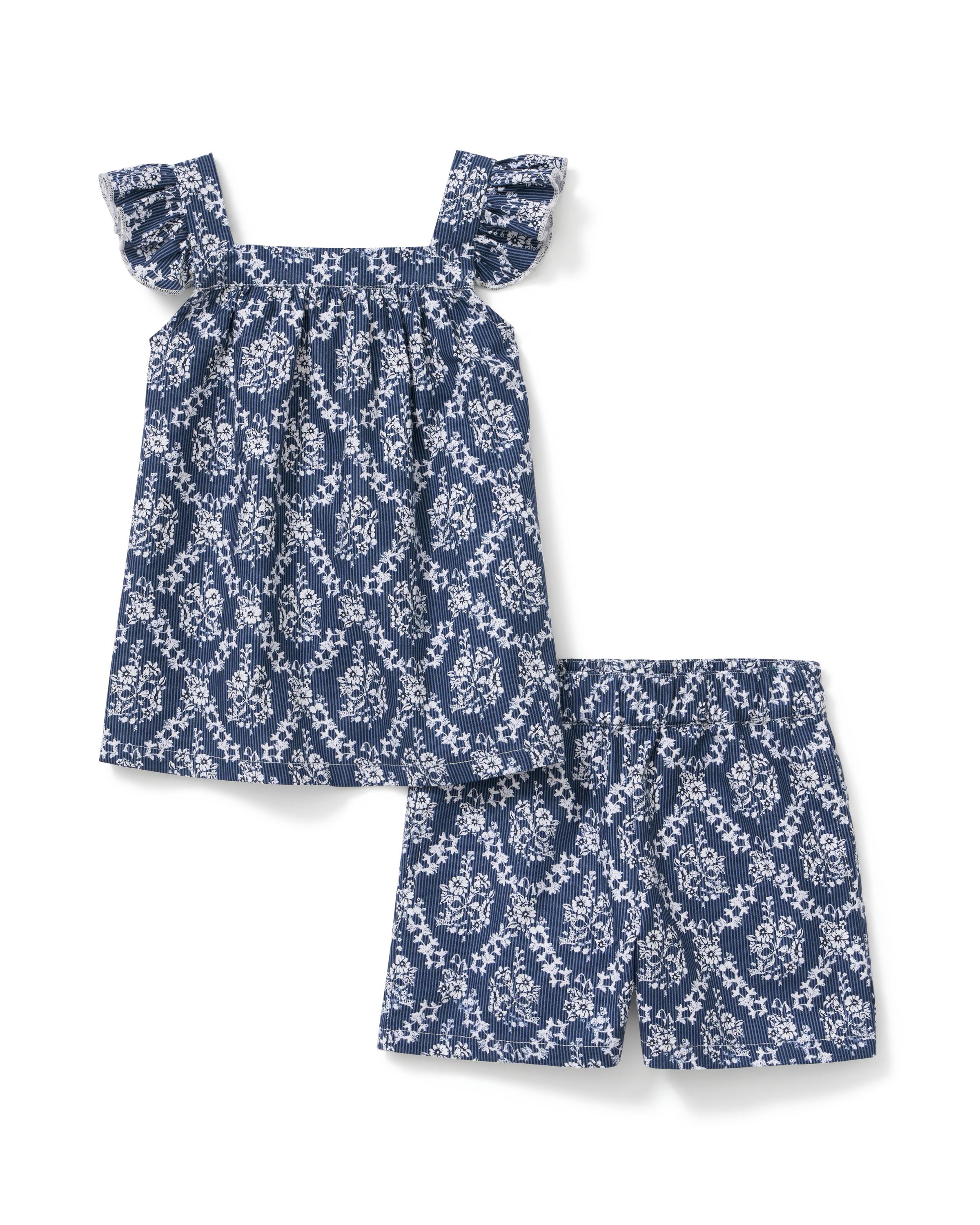 Women's Poplin Clara Short Set in Innkeeper Trellis