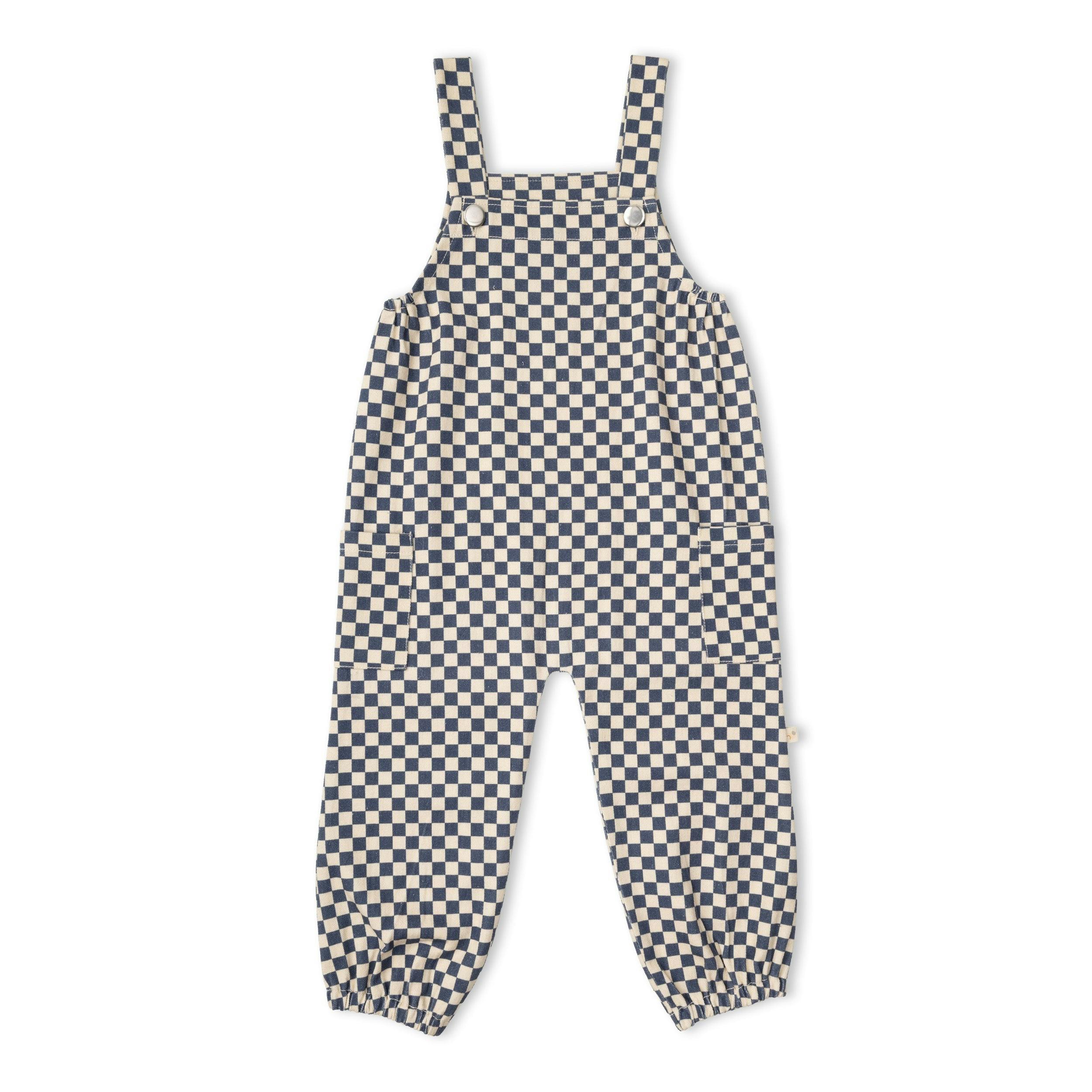 Organic Twill Overalls - Midnight Check