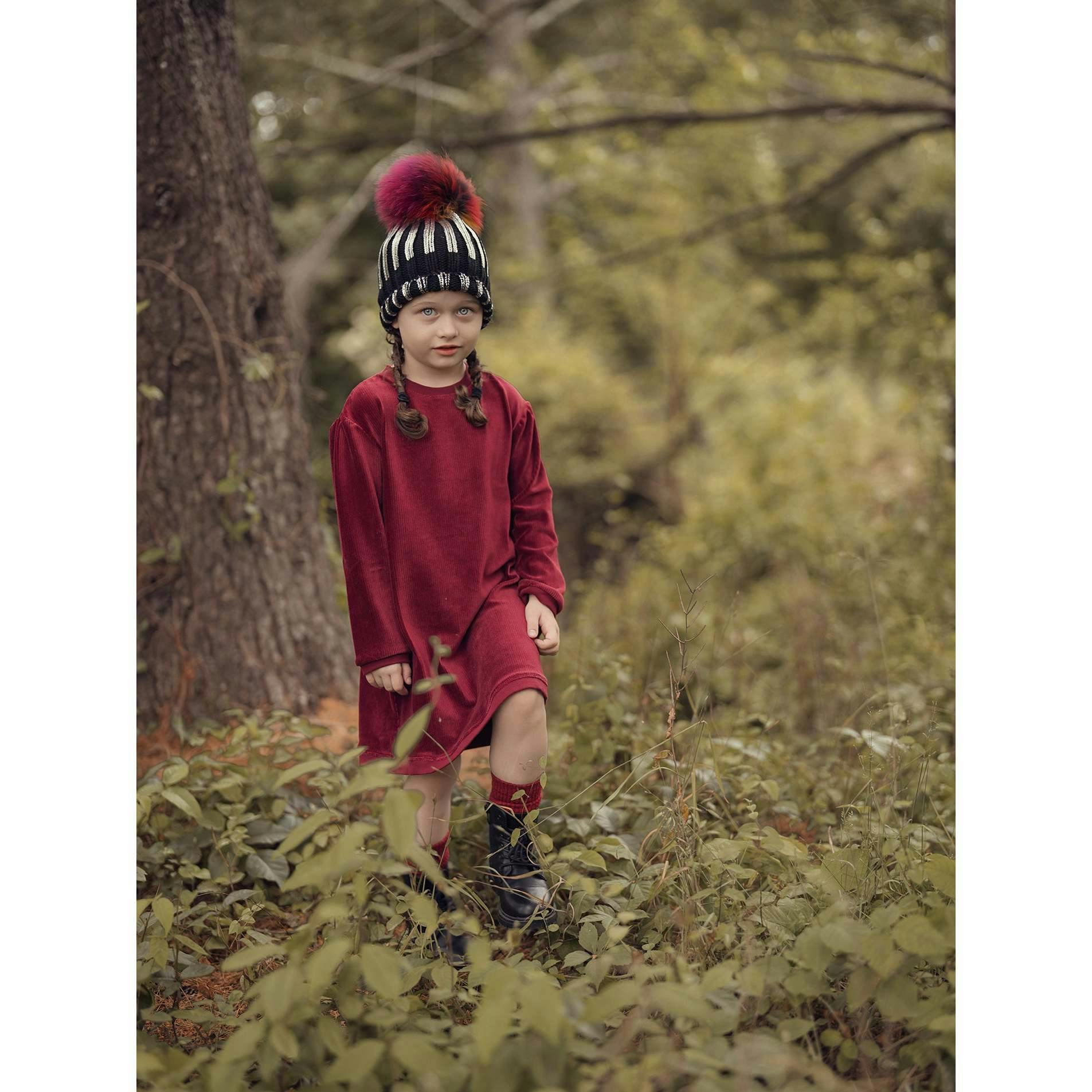 Corduroy And French Terry Dress