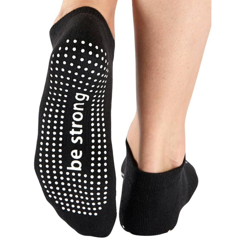 Be Strong Grip Socks (Black/White)