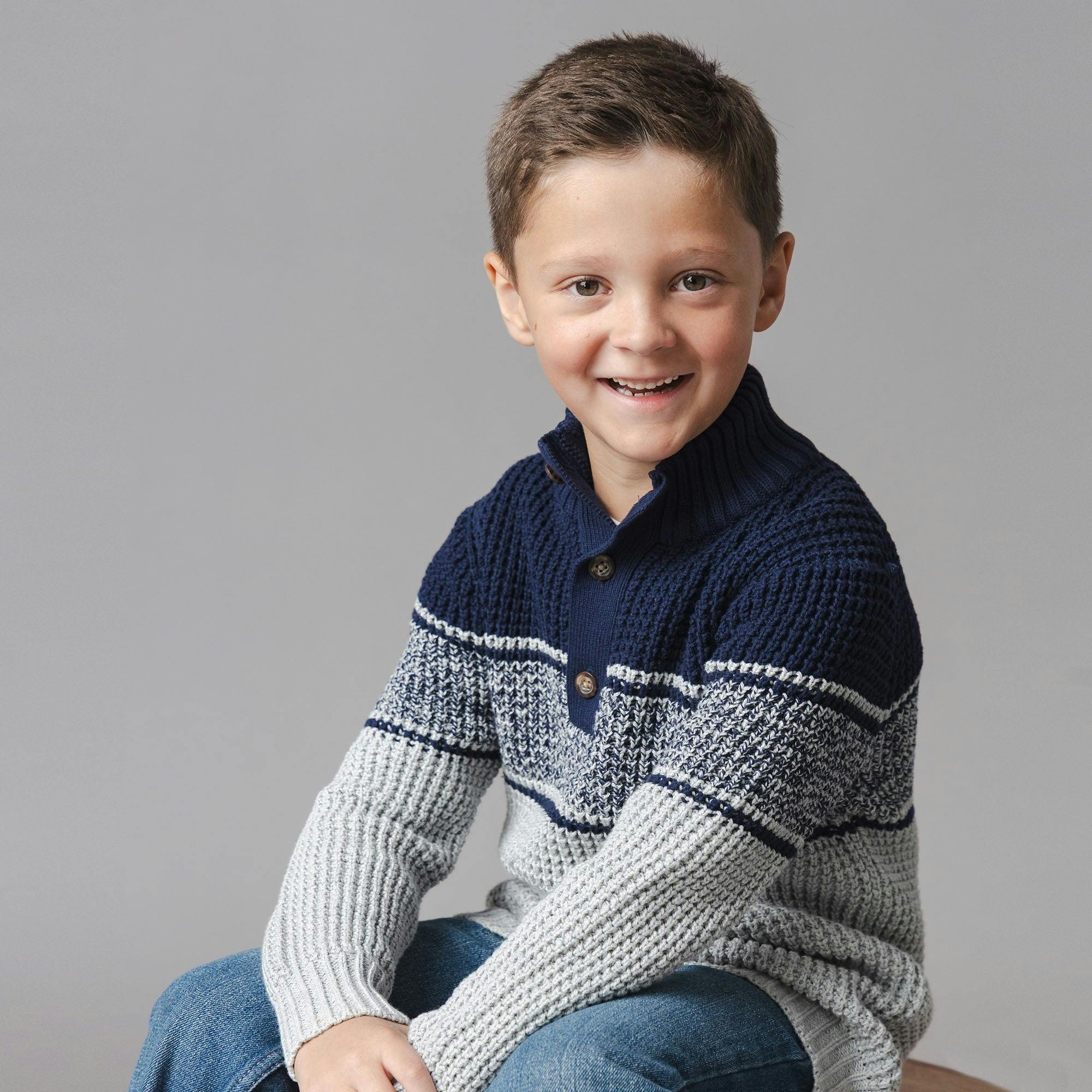 Organic Mock Neck Waffle Sweater