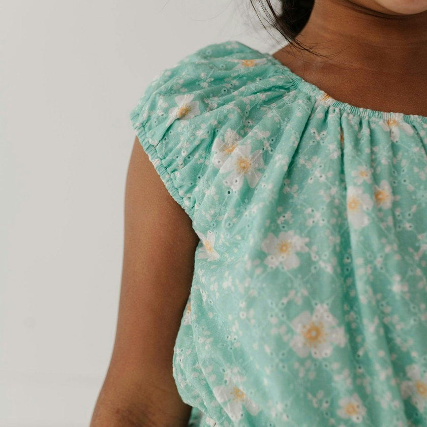 Eyelet Peasant Top