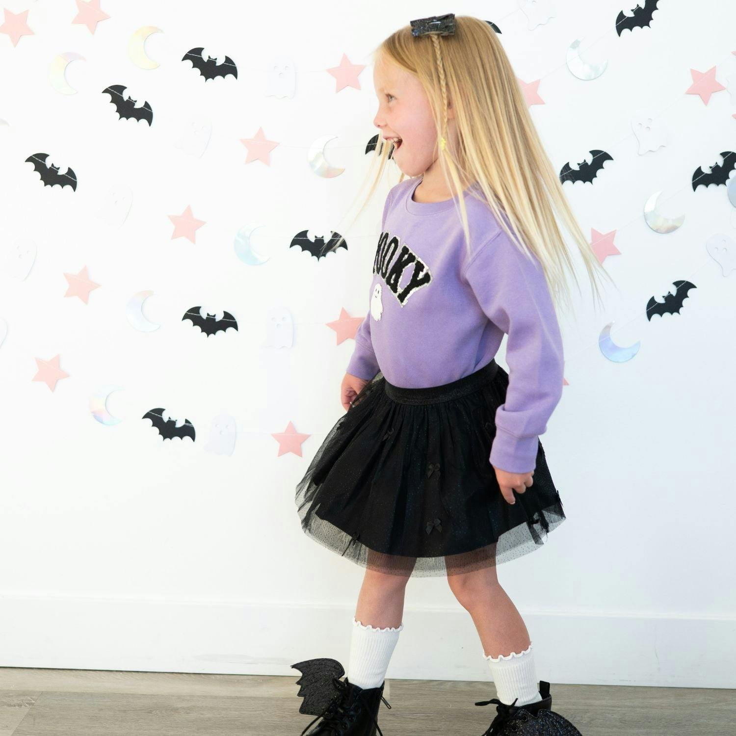 Spooky Ghost Patch Halloween Sweatshirt