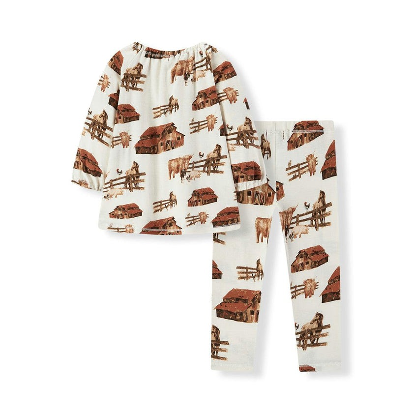 Homestead Organic Cotton Dress & Legging Set