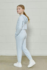 Cable Knit Cropped Hoodie