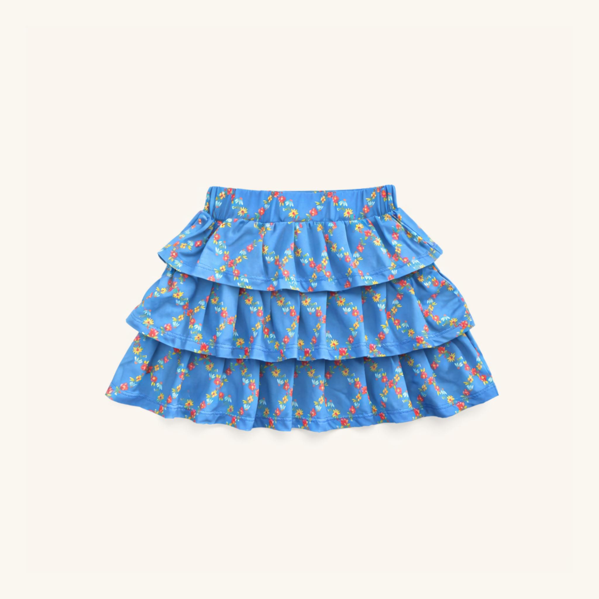 Performance Tennis Skirt in Watercolor Floral