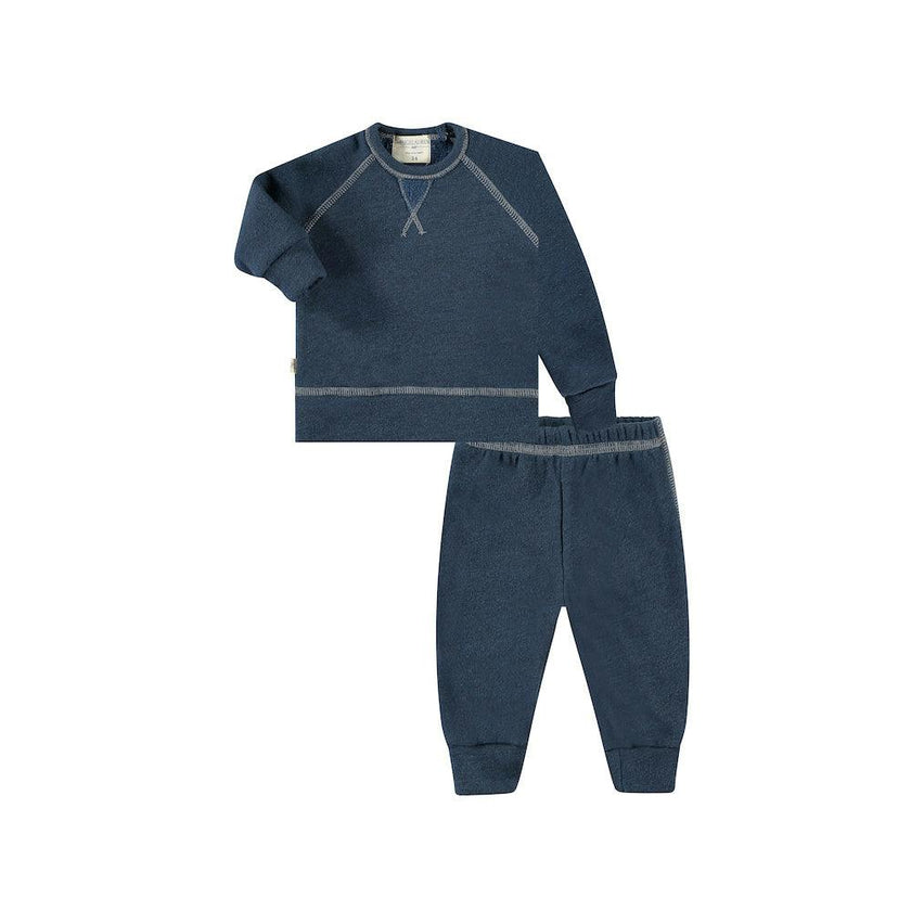 Heathered Vintage Sherpa Sweatshirt and Sweatpant Set