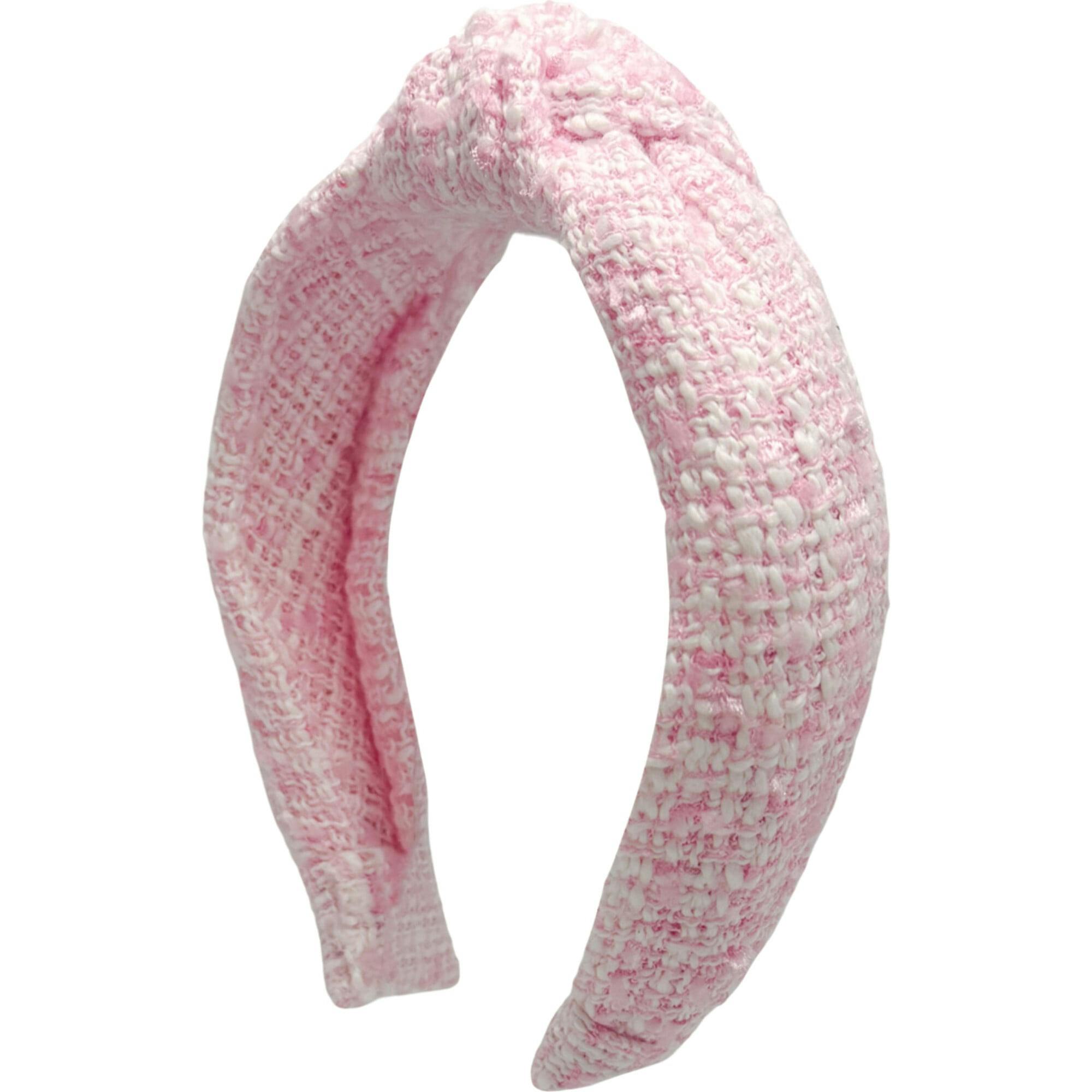 Pink Tweed Knot Headband