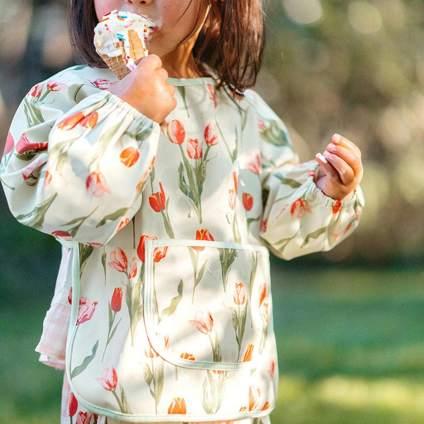 Strawberry Long Sleeve Pocket Bib