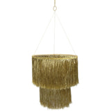 Gold Tinsel Chandelier