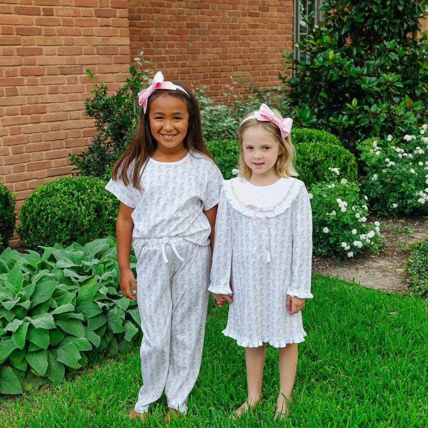 Emersyn Girls' Dress - Easter Bunnies Pink