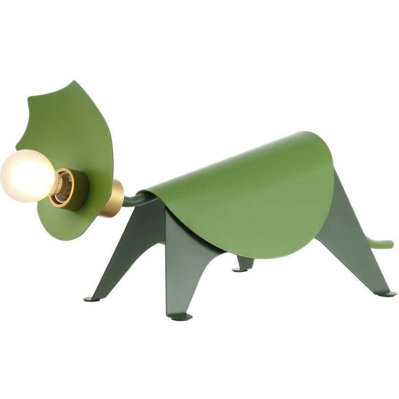 Gretchen 7.5" Modern Industrial Iron Triceratops LED Kids' Lamp
