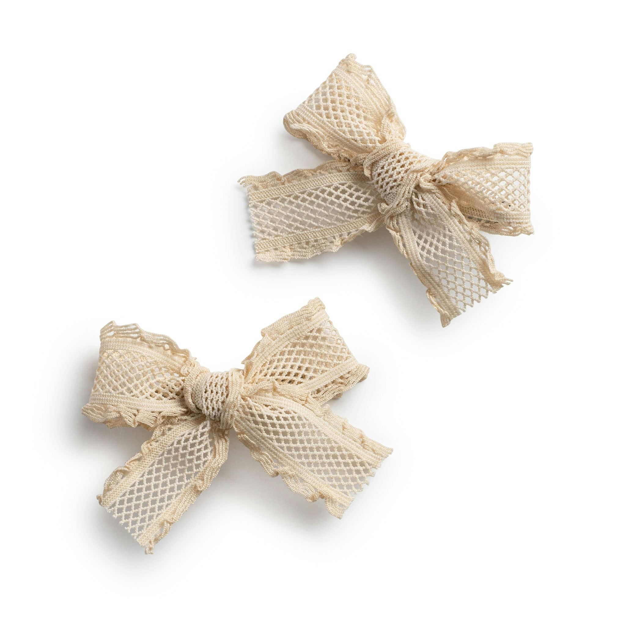 Halo Luxe Mae Lattice Lace Double Clip Set - Sand