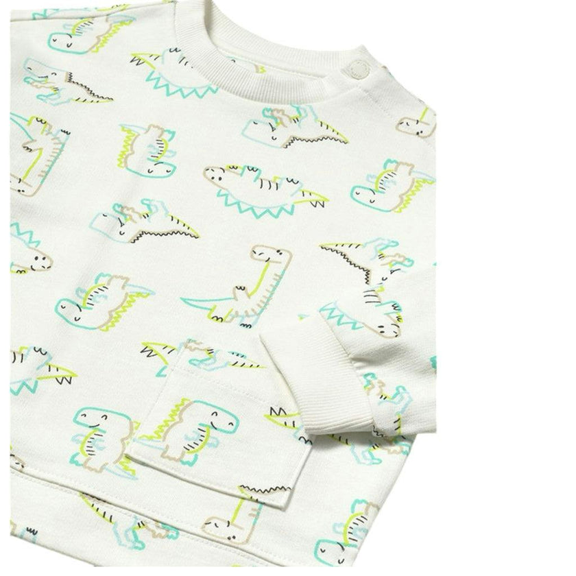Cream Dinosaur Sweatshirt