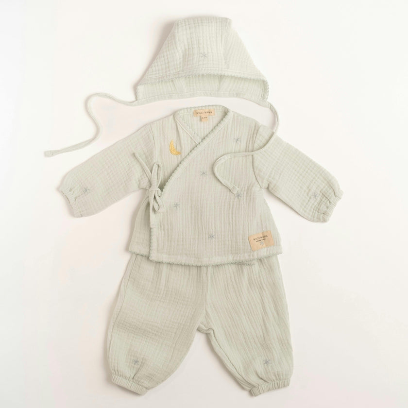 Gauze Bundle Set in Embroidered Stars