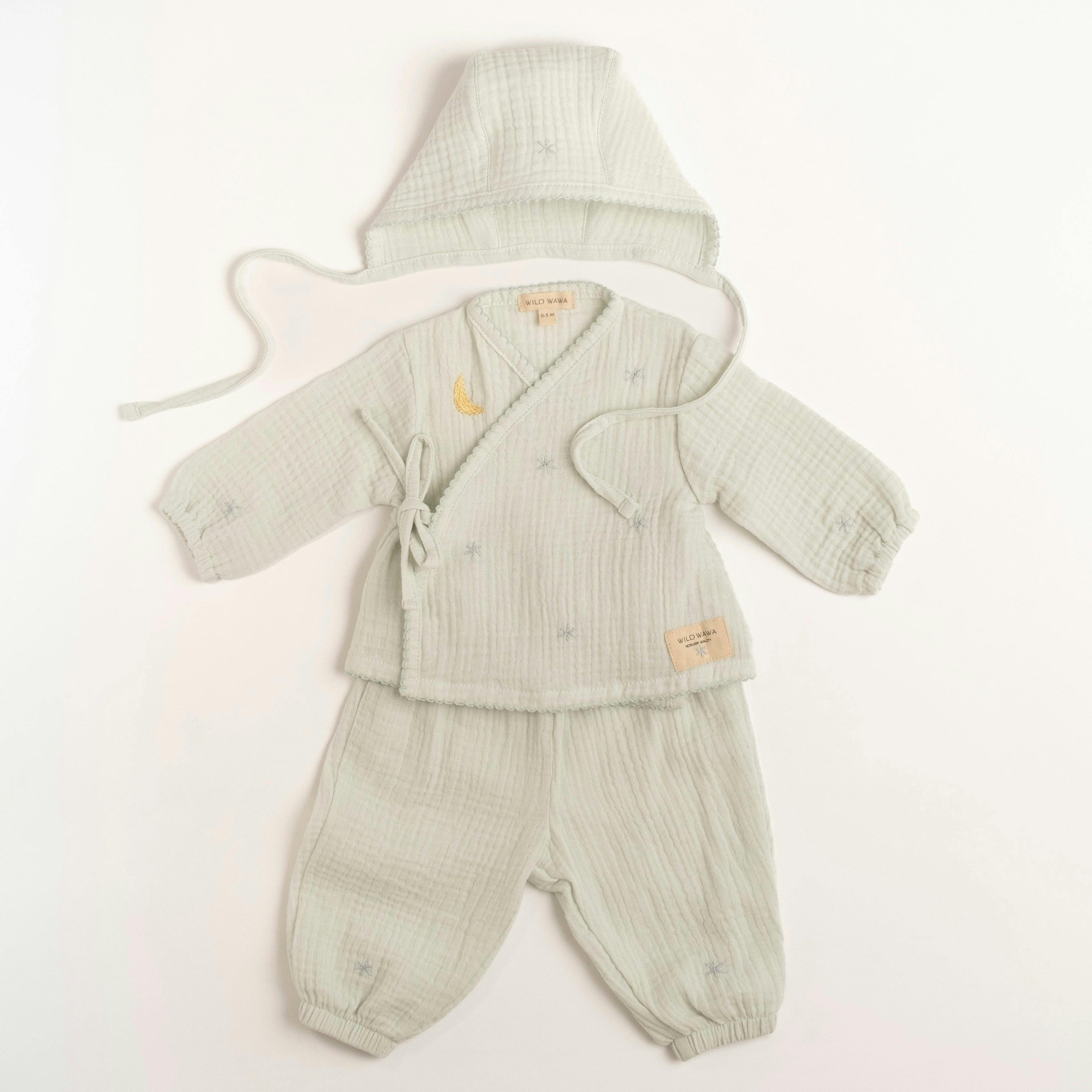 Gauze Bundle Set in Embroidered Stars