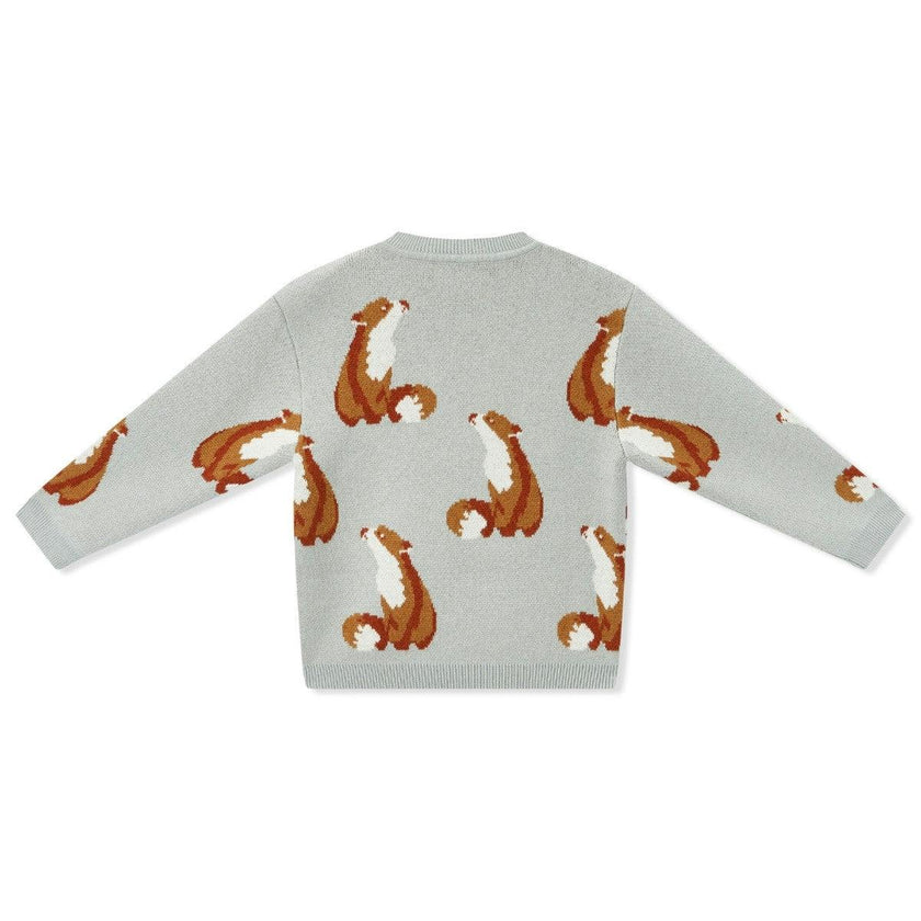 Knitted Birdseye Jacquard Sweater