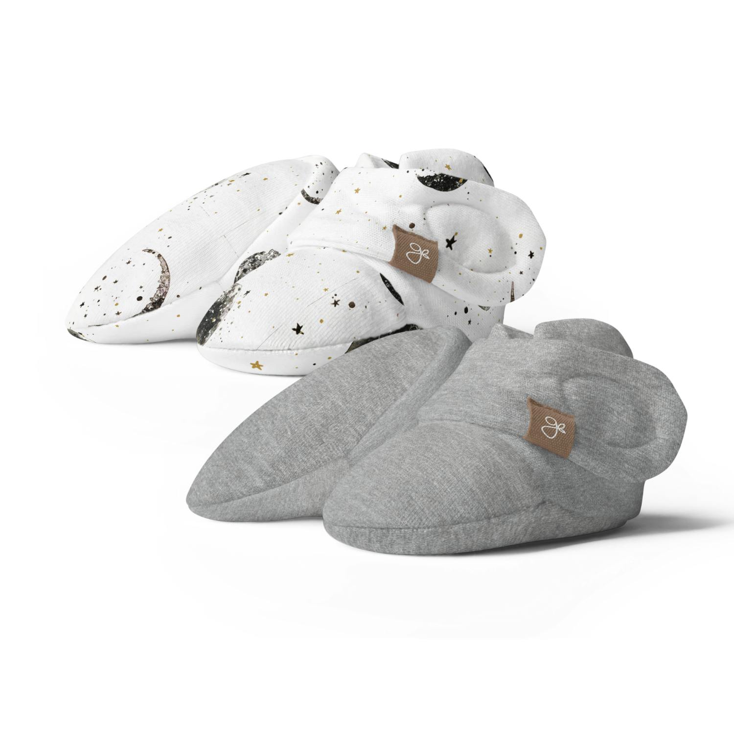 STAY ON 2-PACK BOOTS | MANY MOONS + PEBBLE — Bamboo Organic Cotton Blend