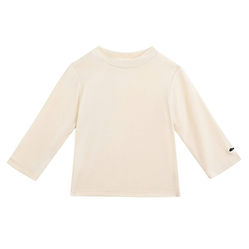 Beige Knit Long Sleeve Tee