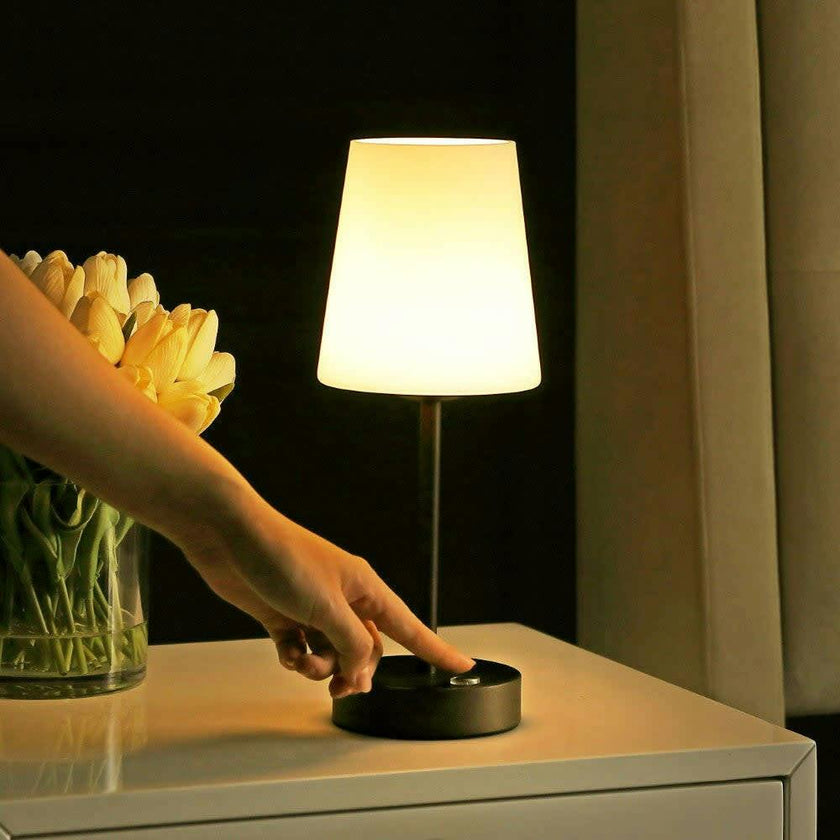 Carson 12.75" Modern Minimalist Iron Rechargeable Integrated LED Table Lamp