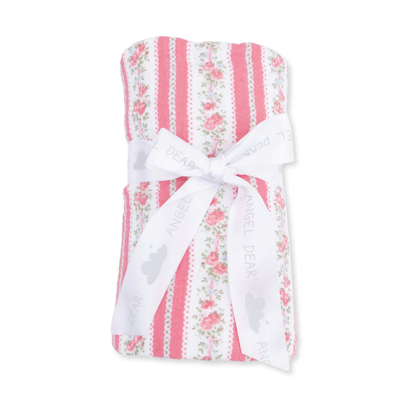 Suzie Floral Stripe - Swaddle Blanket