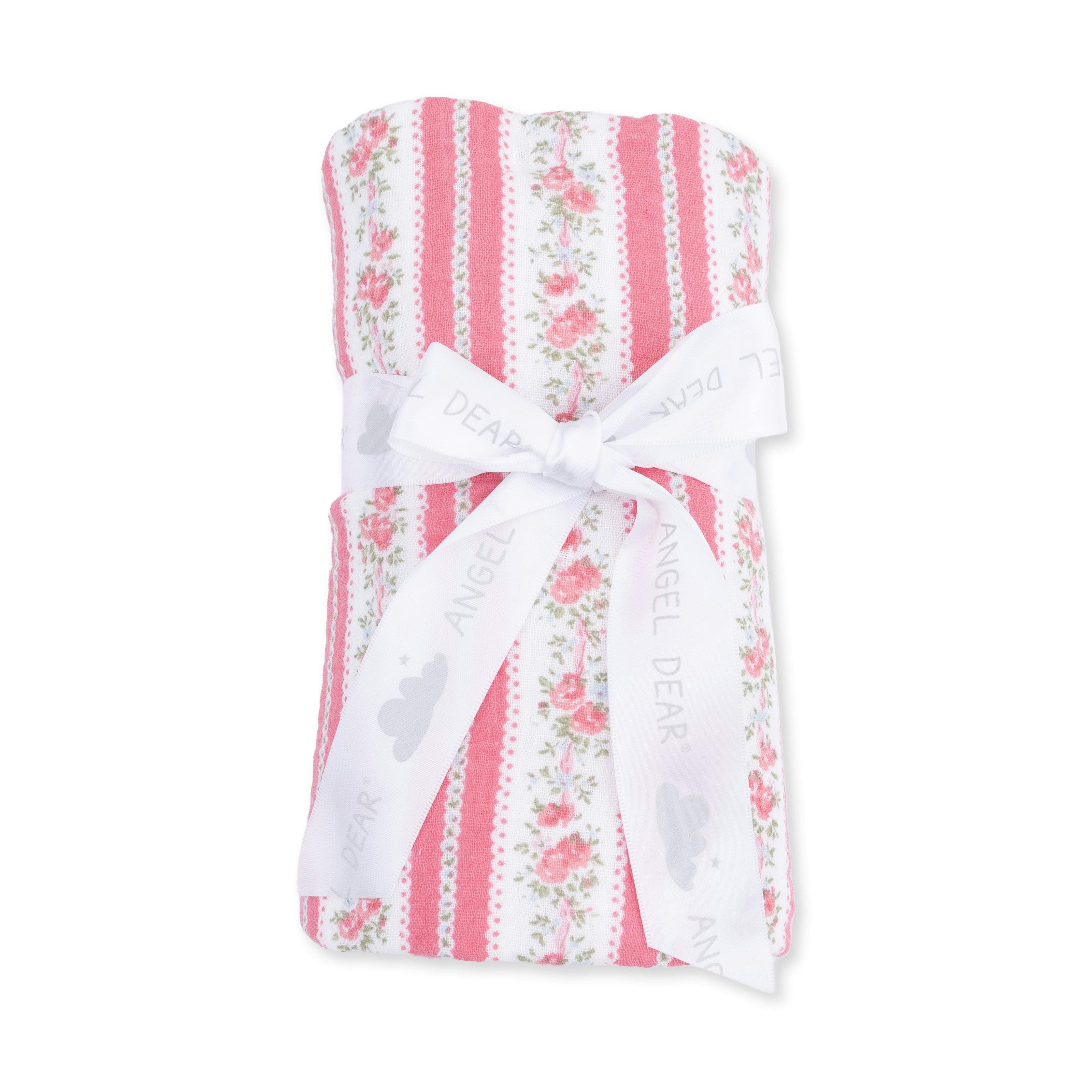 Suzie Floral Stripe - Swaddle Blanket