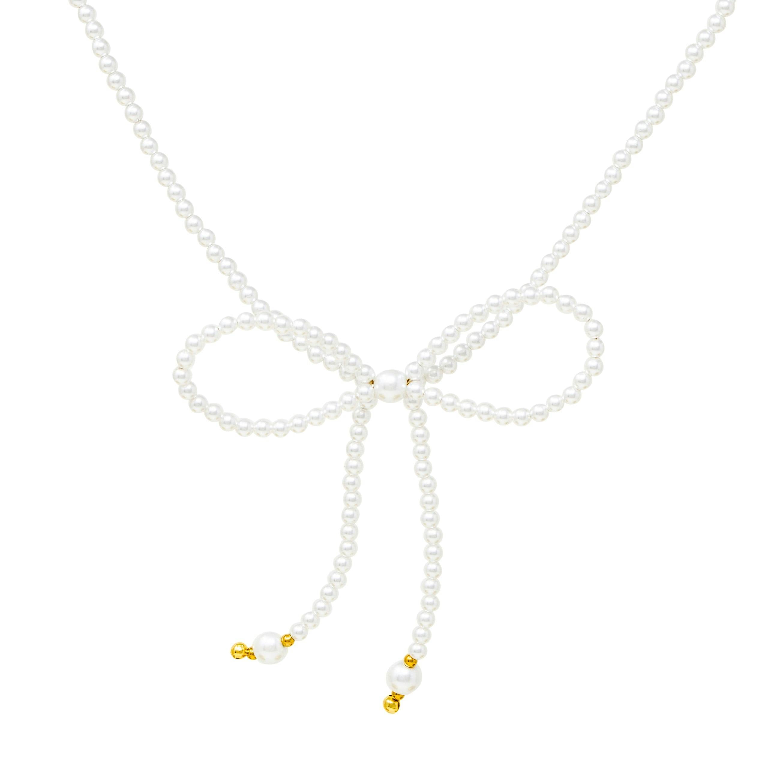 Pearl Bow Necklace