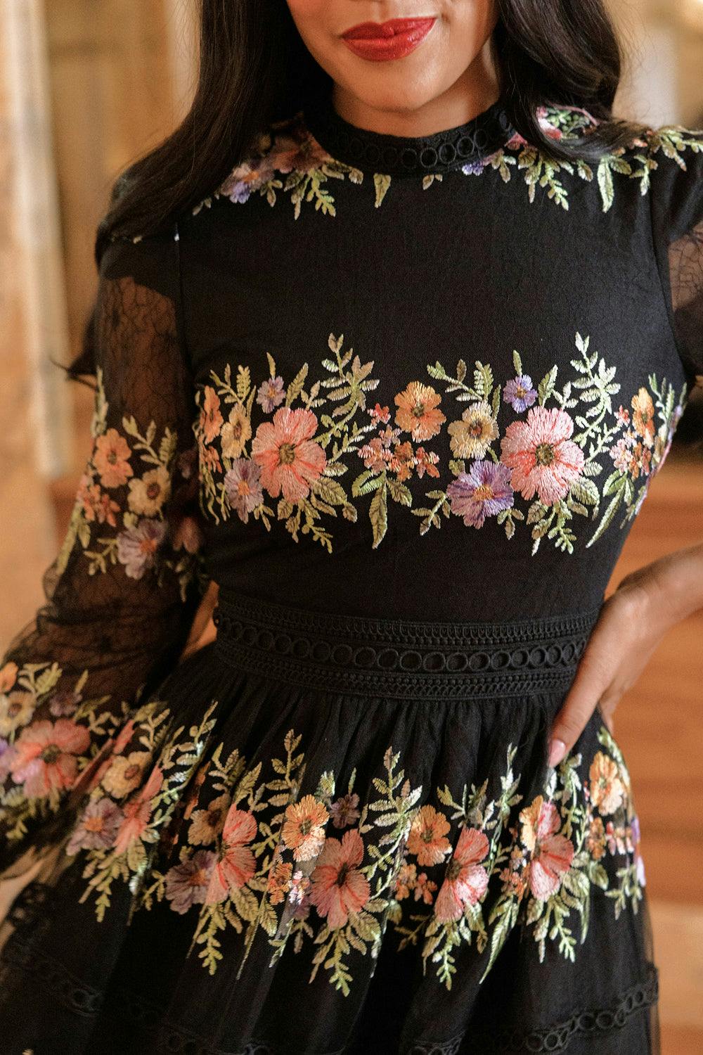 Sicily Dress in Moody Vivid Floral