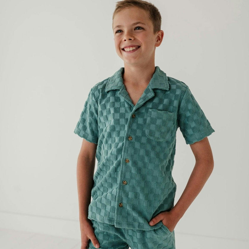 Boy's Terry Button Top