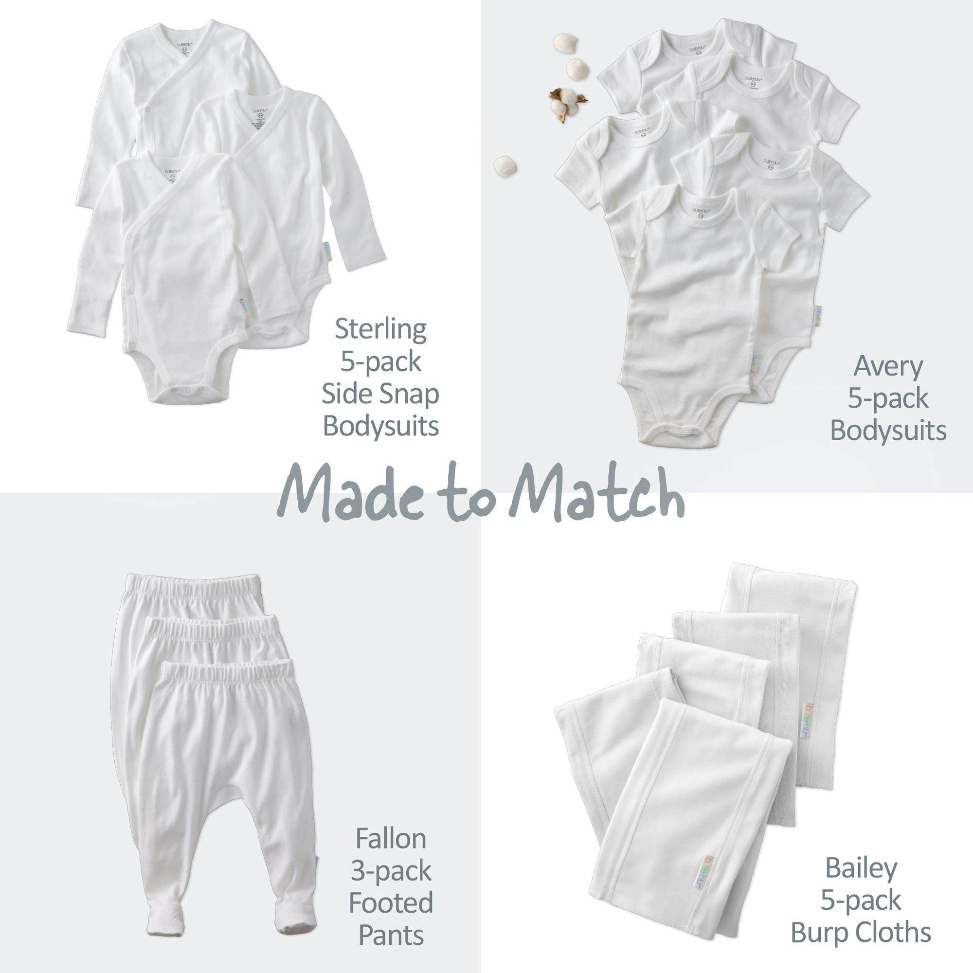 BAILEY 5-Pack BAILEY Burp Cloths