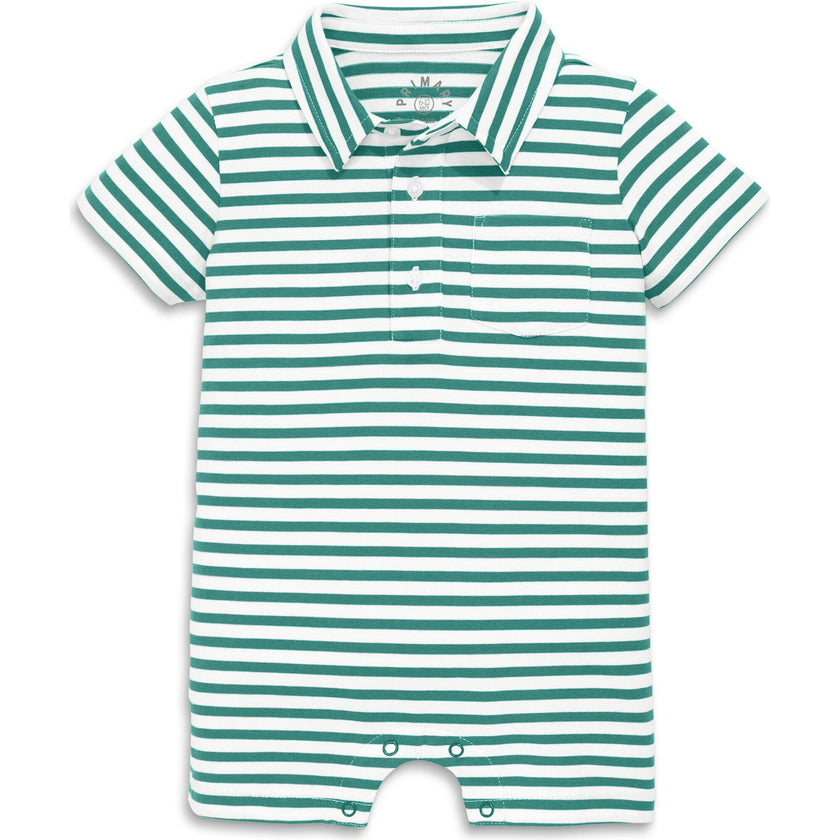 Clearance baby polo shortie in mini stripe