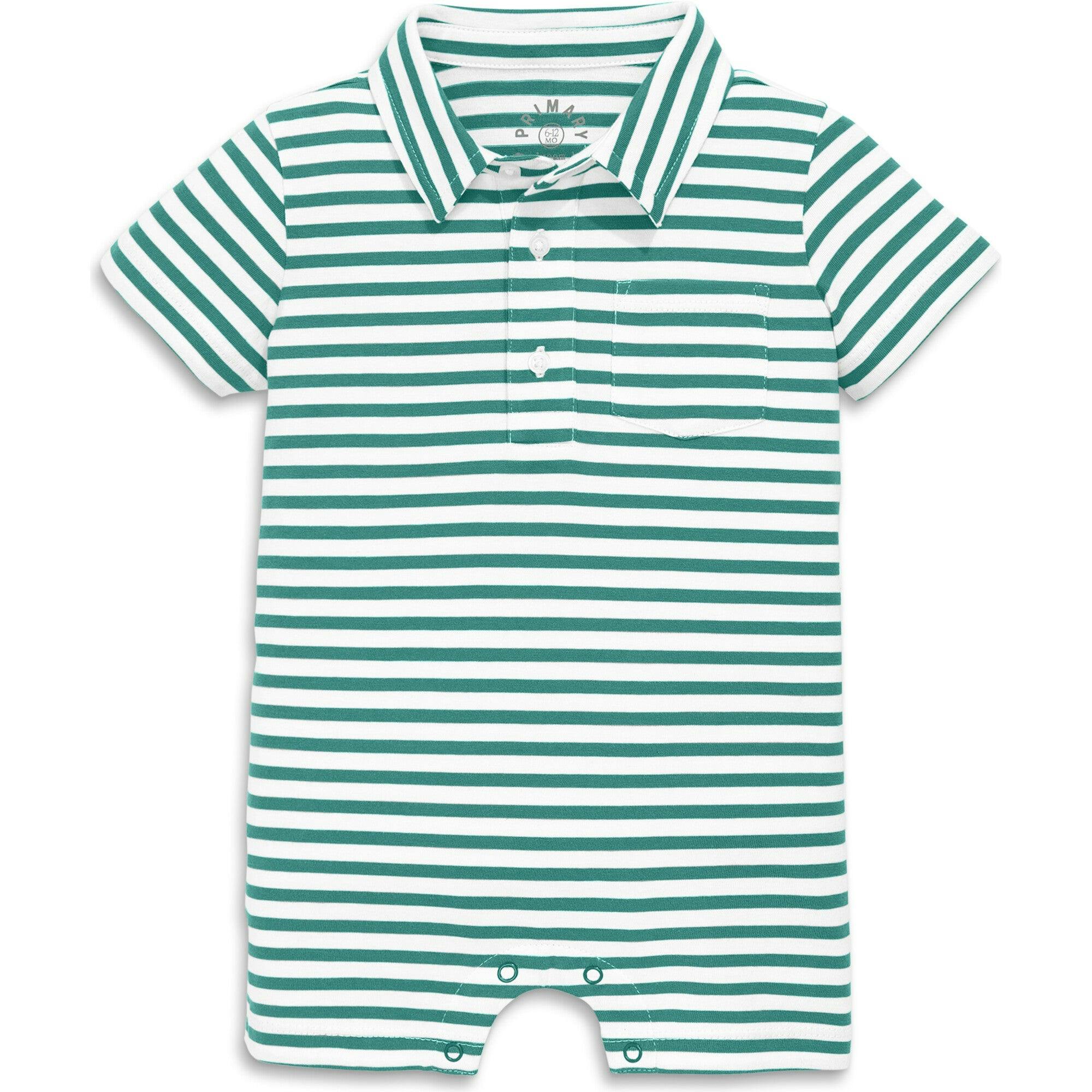 Clearance baby polo shortie in mini stripe