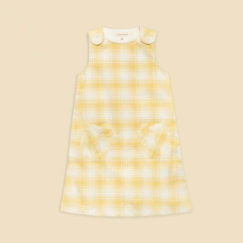 Jumper Dress in Daisy Plaid