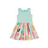 Print Mix Tank Skirted Dress, Sea Floral