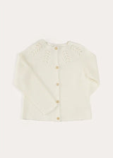 Openwork Cotton Cardigan in Cream (6mths-10yrs)