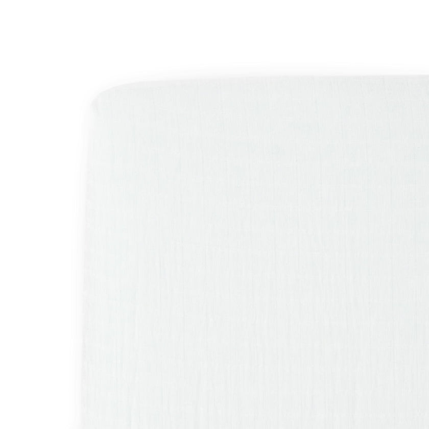 Cotton Muslin Crib Sheet - White