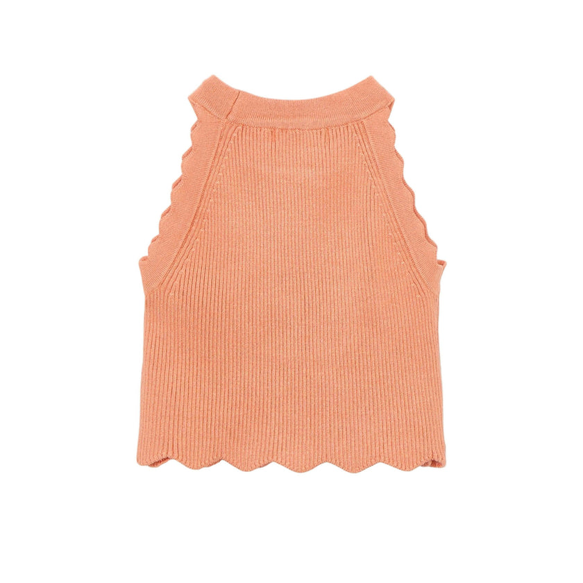 Peach Halter Neck Top